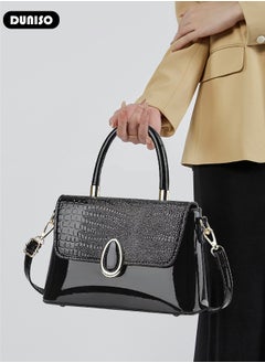 DUNISO Women's Fashion Handbag Faux Leather Crossbody Bag For Women Large Capacity Bow Trim Tote Bags Top Handle Satchel Fashionable Travel Shoulder Bag For Ladies  - Image 5