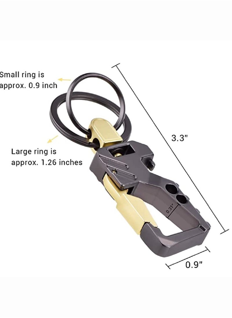 Key Chains EDC Key Rings Bottle Opener Keychain Car Keys Tactical Carabiner Keychain with Clip Llaveros de Hombre for Men and Women