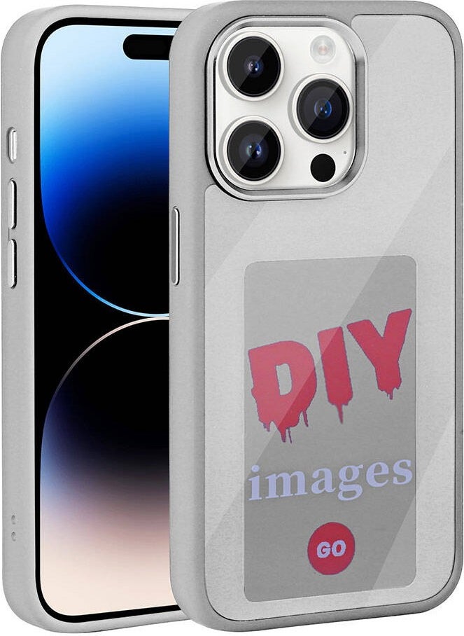 ZORE Apple iPhone 14 Pro Max Case Screen Reflective Smart NFC Cover - Gray 