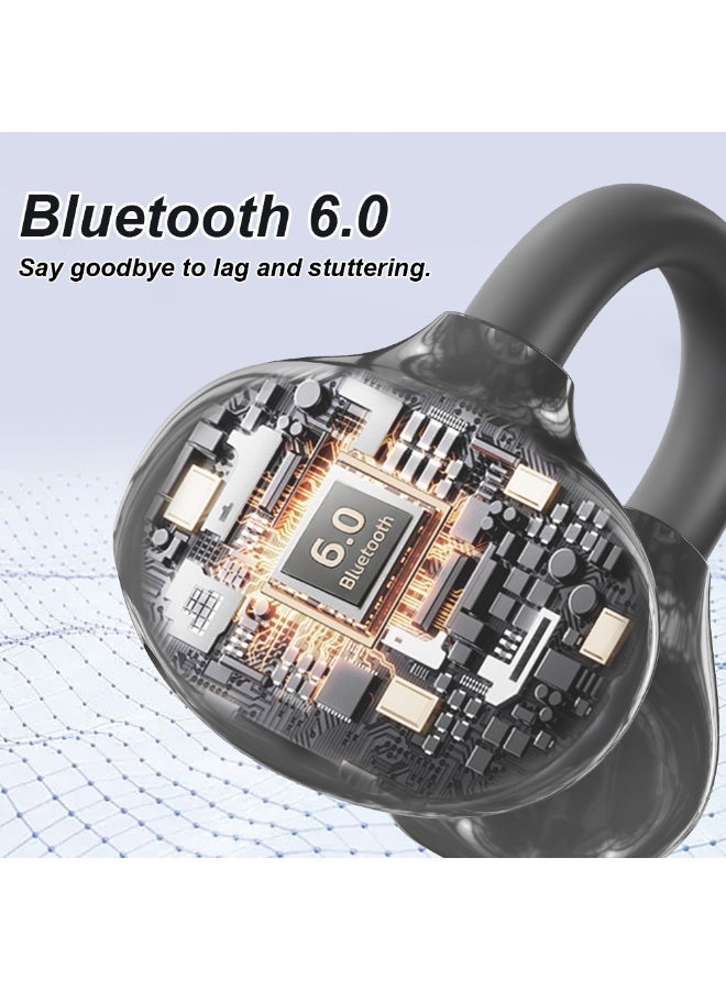 caijin Bluetooth earphones: wireless, clip-on, fast charging, HiFi sound quality, noise cancellation, sports performance, ultra-long battery life, ultra-long standby time - Image 2