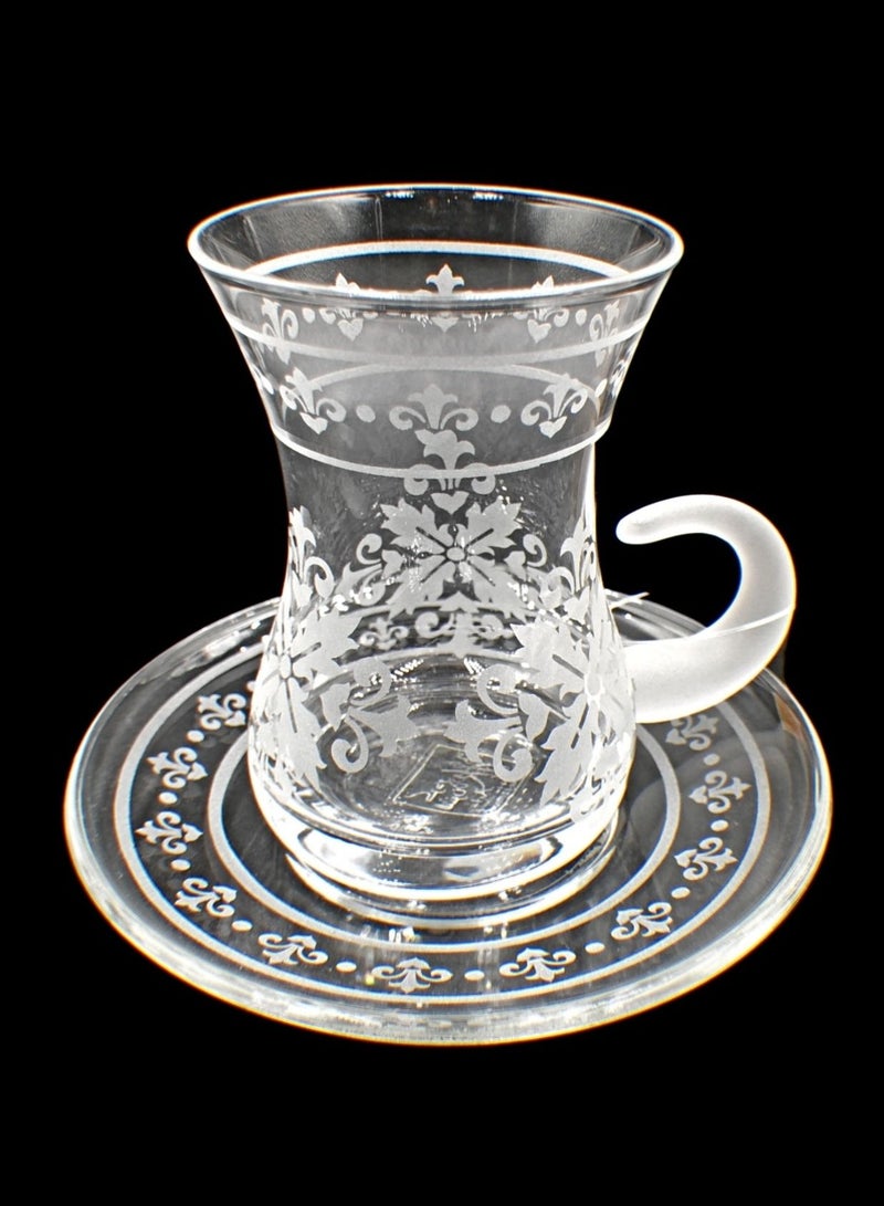 KuduArts Tea Cups with Saucer Glass - Image 2