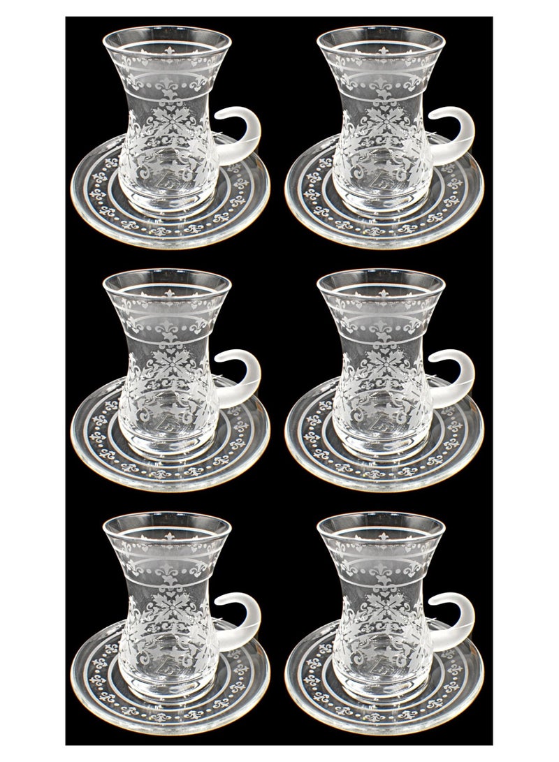 KuduArts Tea Cups with Saucer Glass - Image 1