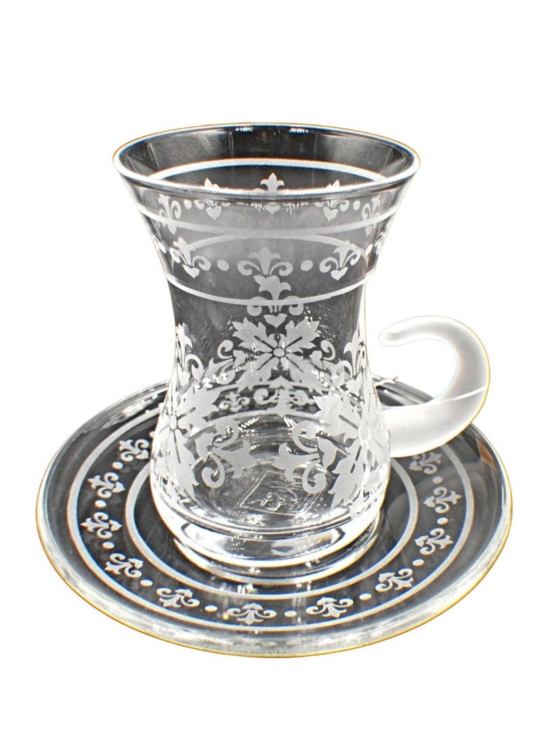 KuduArts Tea Cups with Saucer Glass - Image 3