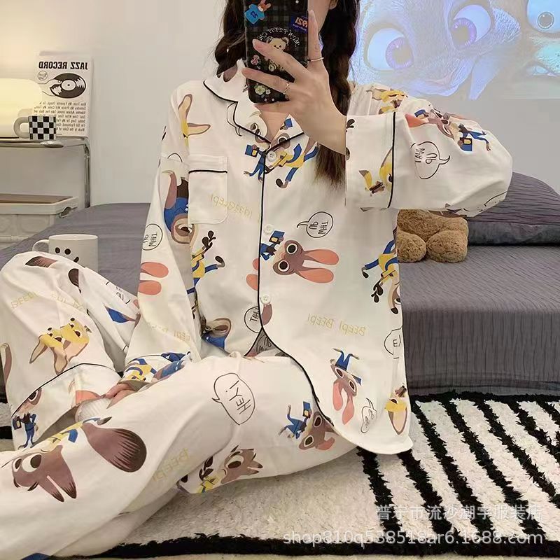 A Variety Of Milk Silk Home Wear Free Size Pajamas Women'S Thailand Southeast Asia New Lapel Cardigan - Image 5
