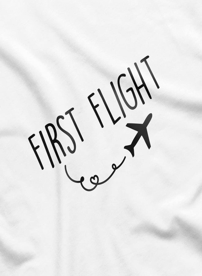 Printique Organic Baby One Piece Short Sleeve Cute Funny , 0-12 Months - First Flight BodySuit, White, 6-9 Months - Image 5