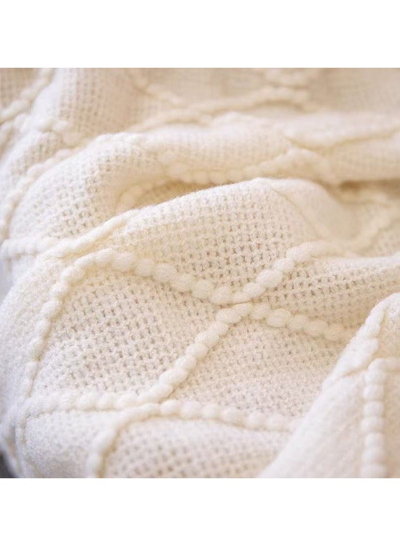 Knitted Throw Blanket with Tassel  - Image 2