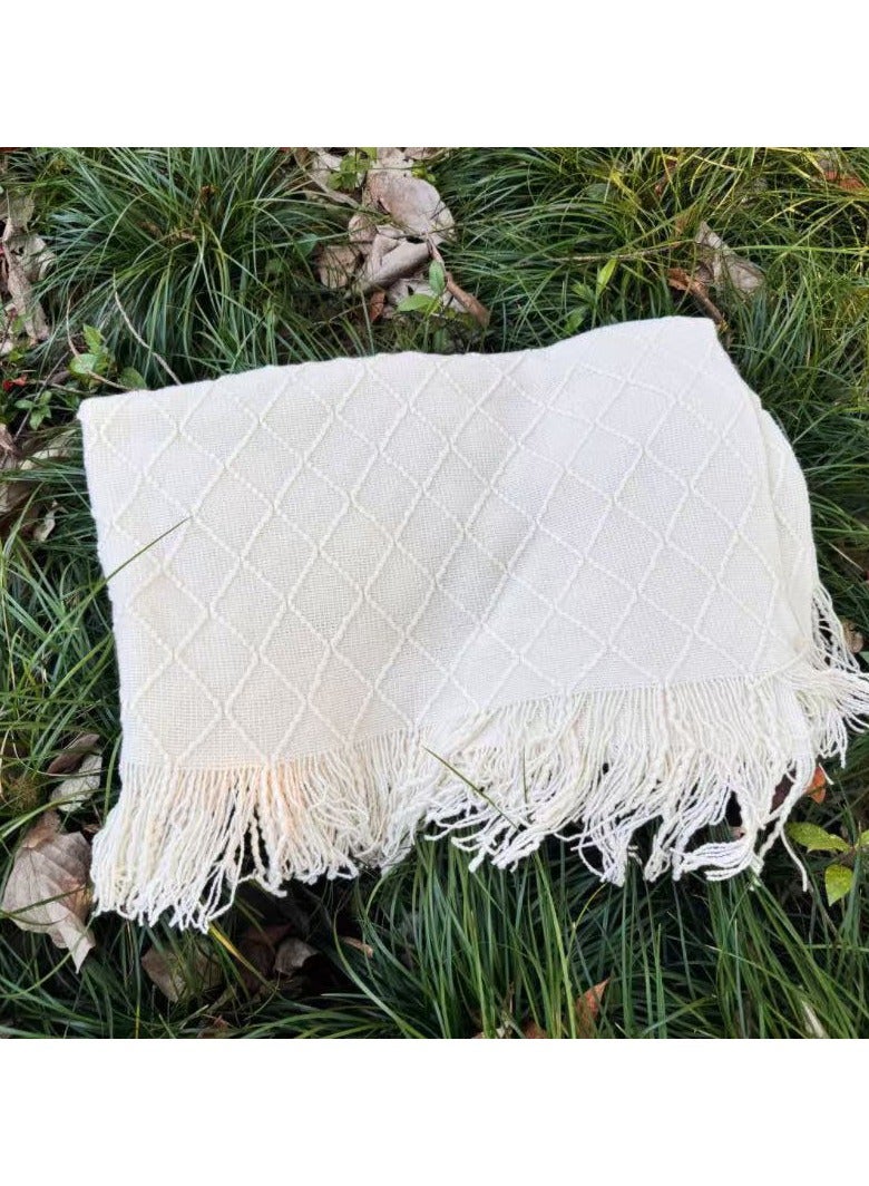 Knitted Throw Blanket with Tassel  - Image 5