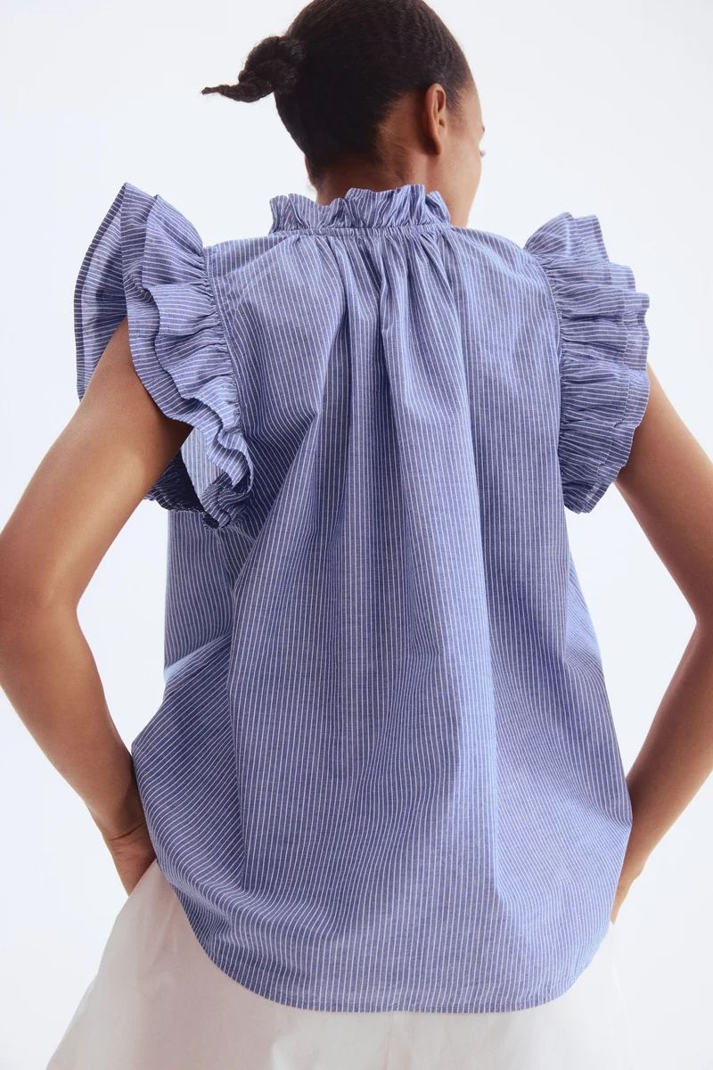 H&M Frill-trimmed blouse