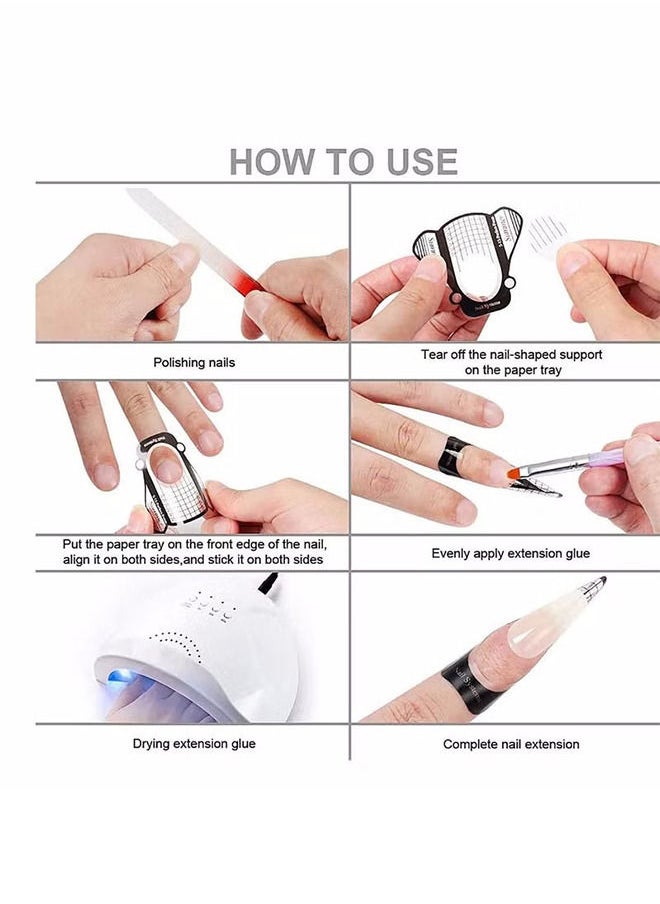 Depend - 100 Pcs Nail Form Extension Sticker, Nail Art Forms Sticker Self adhesive Nail Art Tips Guide Stickers for Acrylic UV Gel Nail Art, Nail Form Extension Sticker - Image 1