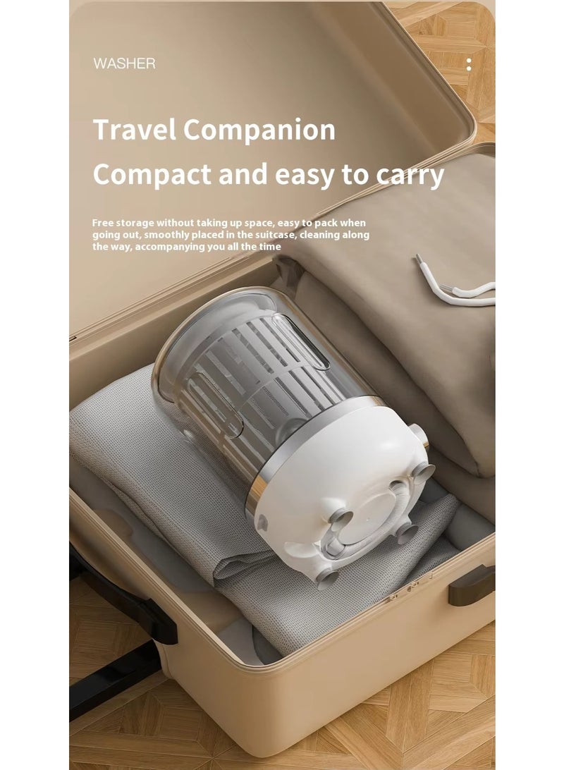 BlueFire 3-in-1 Portable Mini Washing Machine with Dry & Drain - 3L Fully Automatic, USB-C Rechargeable for Underwear, Socks, Baby Clothes | Compact Electric Washer with Digital Display & 1000RPM Wringing - Image 4