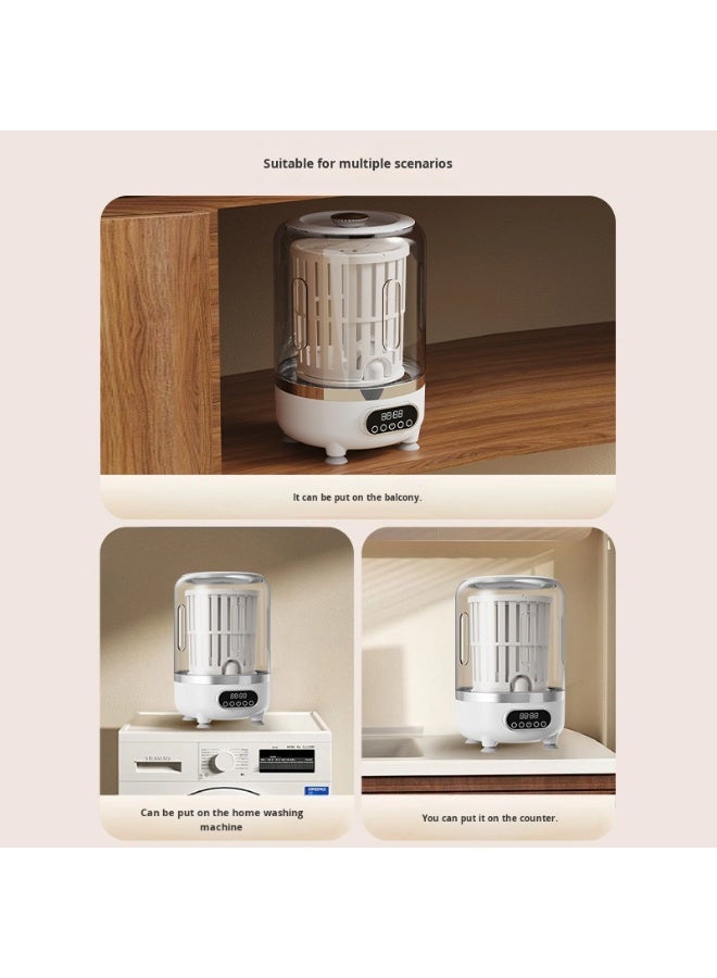 BlueFire 3-in-1 Portable Mini Washing Machine with Dry & Drain - 3L Fully Automatic, USB-C Rechargeable for Underwear, Socks, Baby Clothes | Compact Electric Washer with Digital Display & 1000RPM Wringing - Image 3