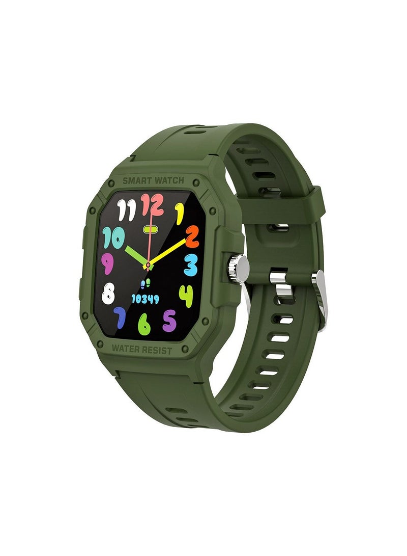 Moxedo Junior SmartWatch 1.7” HD Screen for Girls/Boys with Cool 6 Watch Faces Sleep Mode 22 Sports Modes Alarm Clock Pedometer with Built-in Kids Games (Green) - Image 1