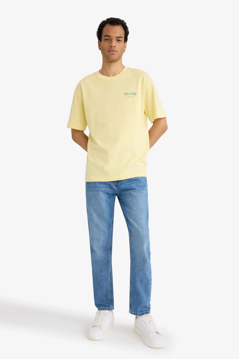 Defacto Rick and Morty Boxy Fit Crew Neck Printed T-Shirt