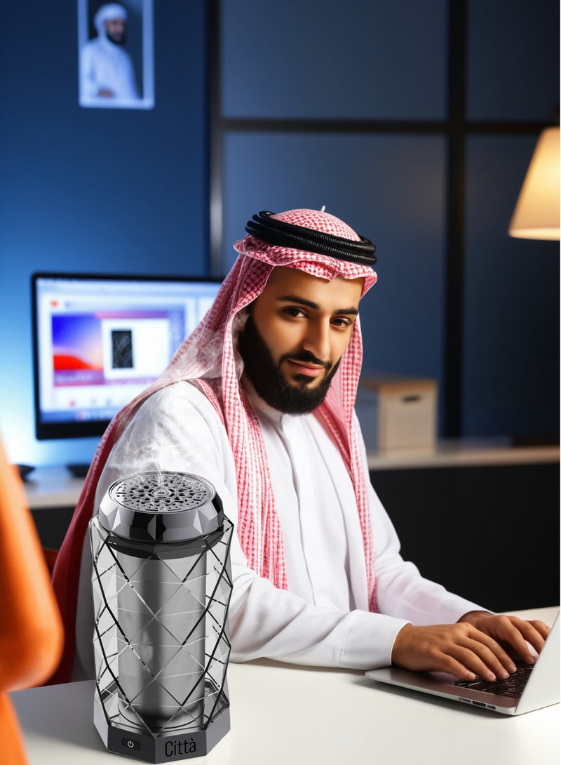 سيتا مبخرة كهربائية بخور بتصميم كريستالي فريد من نوعه، بطارية 2000 مللي أمبير في الساعة، مبخرة عود للسيارة مع صندوق - Image 2