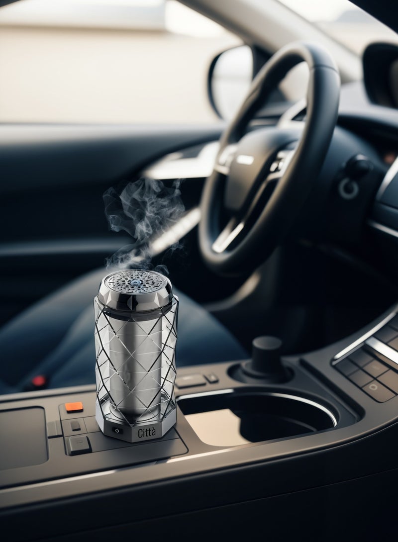 سيتا مبخرة كهربائية بخور بتصميم كريستالي فريد من نوعه، بطارية 2000 مللي أمبير في الساعة، مبخرة عود للسيارة مع صندوق - Image 3