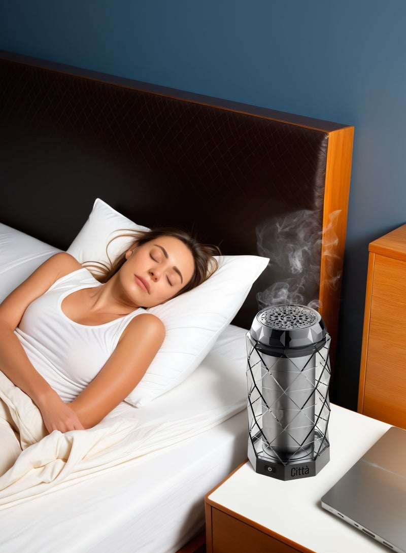 سيتا مبخرة كهربائية بخور بتصميم كريستالي فريد من نوعه، بطارية 2000 مللي أمبير في الساعة، مبخرة عود للسيارة مع صندوق - Image 4