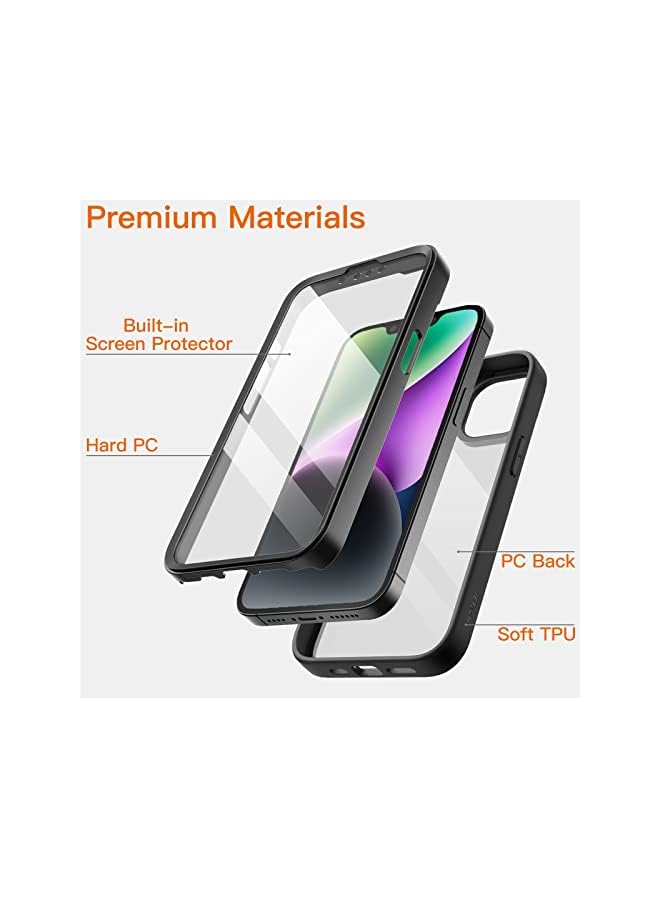 جي تيك حالة iPhone 14 Plus 6.7 بوصة مع واقي شاشة مدمج مضاد للخلع ، 360 درجة كاملة من الجسم. - Image 2