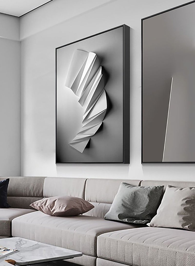 Merry Moments Modern Minimalist Abstract Canvas Paintings Sketch Poster Print Wall Art Pictures for Living Room Bedroom Home Decor with Black Frame 50X70Cm Type B  - Image 4