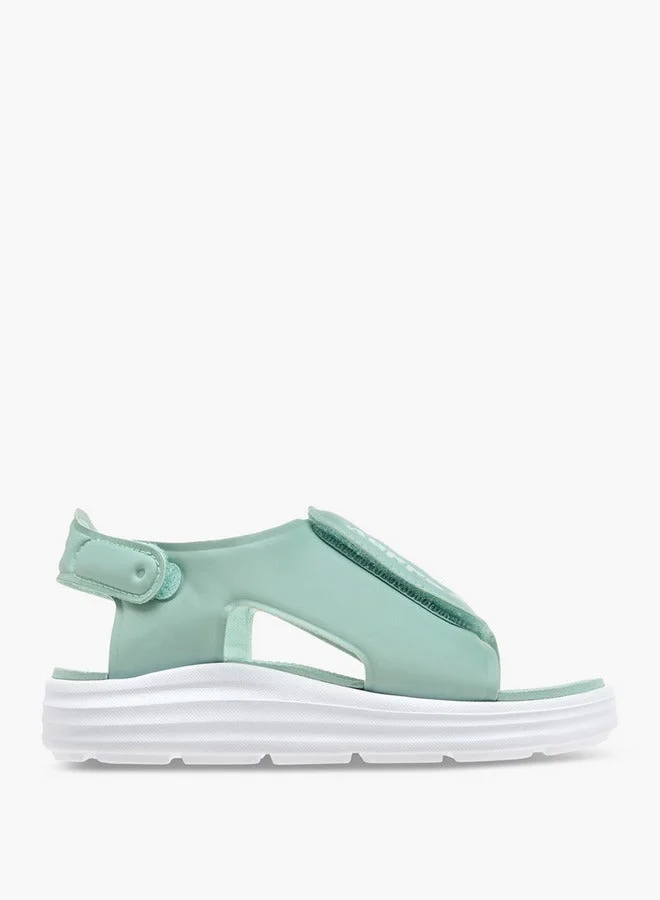 Kappa Girls' Logo Detail Sandals with Hook and Loop Closure