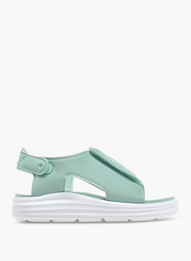 Kappa Girls' Logo Detail Sandals with Hook and Loop Closure - Image 1