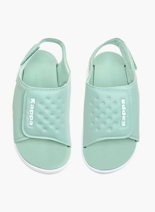 Kappa Girls' Logo Detail Sandals with Hook and Loop Closure