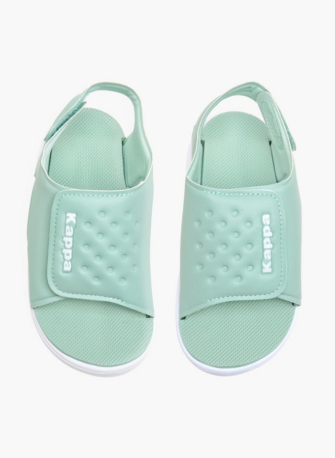 Kappa Girls' Logo Detail Sandals with Hook and Loop Closure - Image 2