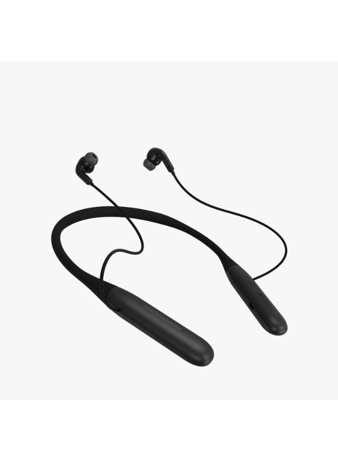 Powerology ToneFlex ENC Neckband Earphones / Wireless Headphones / Handsfree Calling Headphone / Voice Assistant / Crystal Clear Calls / 100H Playtime - Black - Image 1