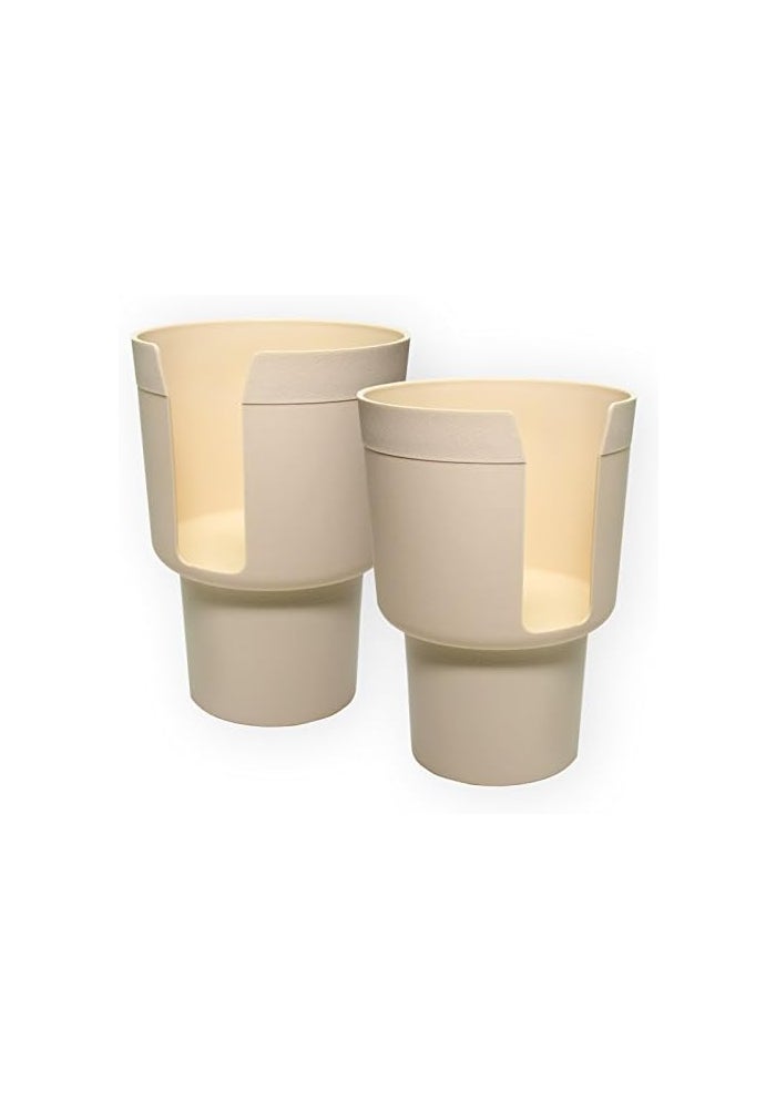 Gadjit Cup Keeper 2-Pack Tan Car Cup Holder Adapter