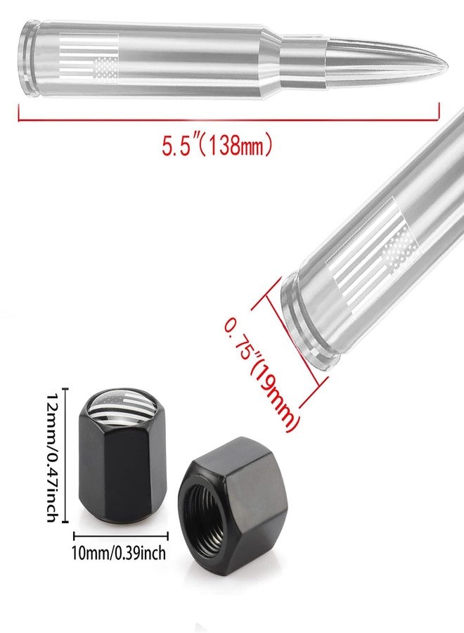 HVSTTPK Car Truck Antenna with Valve Stem Caps, Universal Antenna Mast for GM Chevy Silverado 1500 2500 3500 HD Avalanche Ford F150 F250 F350 Denali Heavy Duty Pickup Jeep Trucks Accessories (Chrome) - Image 5