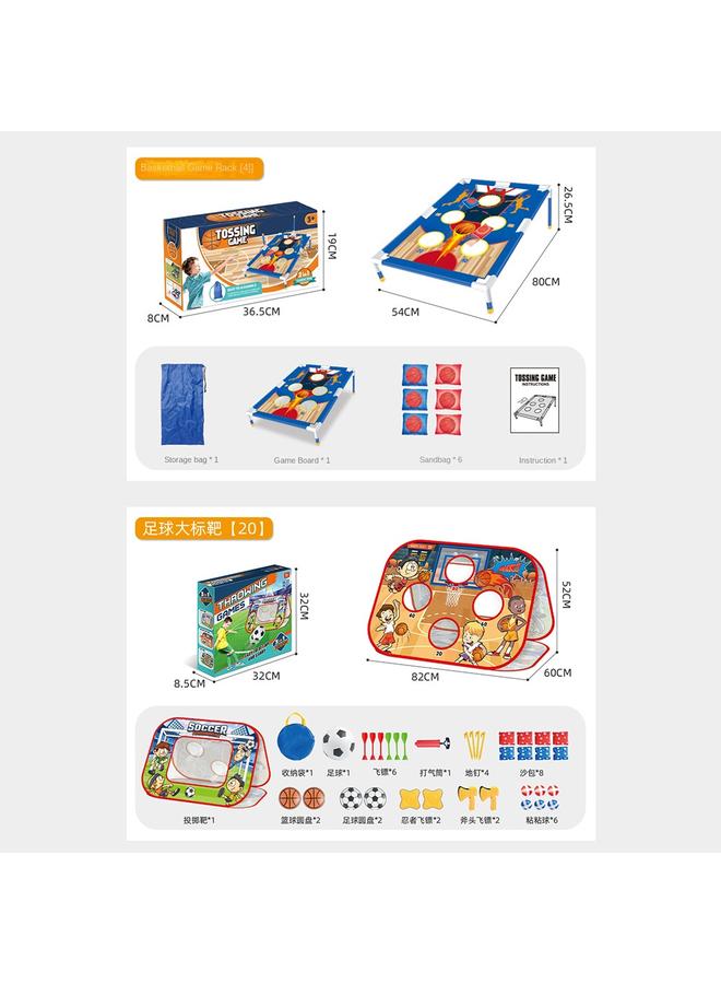 الأزرق جي دبليو <الرياضات الداخلية> رمية أكياس الرمل لوحة التدريب الحسي للأطفال حلقات رمي مجموعات الألعاب - Image 5