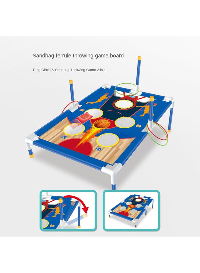 الأزرق جي دبليو <الرياضات الداخلية> رمية أكياس الرمل لوحة التدريب الحسي للأطفال حلقات رمي مجموعات الألعاب - Image 4
