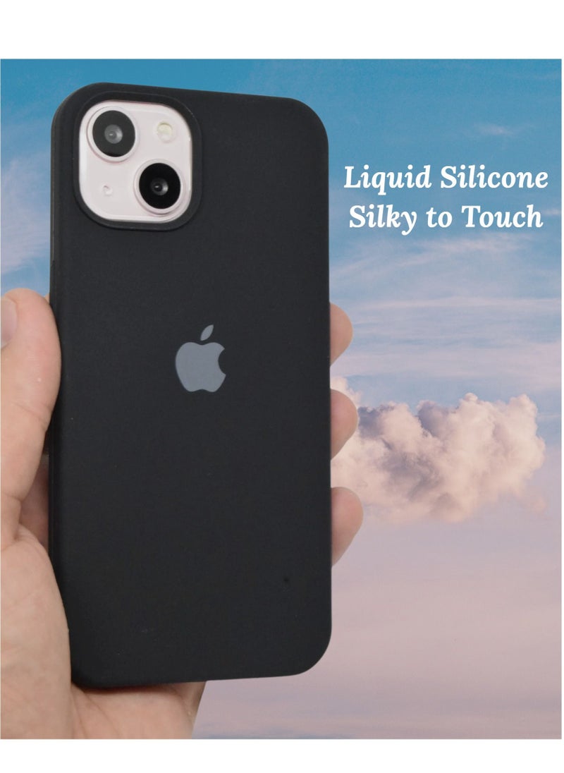 BORTONY - iPhone 15 Plus Case Cover Liquid Gel Silicone Rubber Soft Silky Touch Anti Scratch Shockproof Protective Cover 6.7 Inch - Image 1
