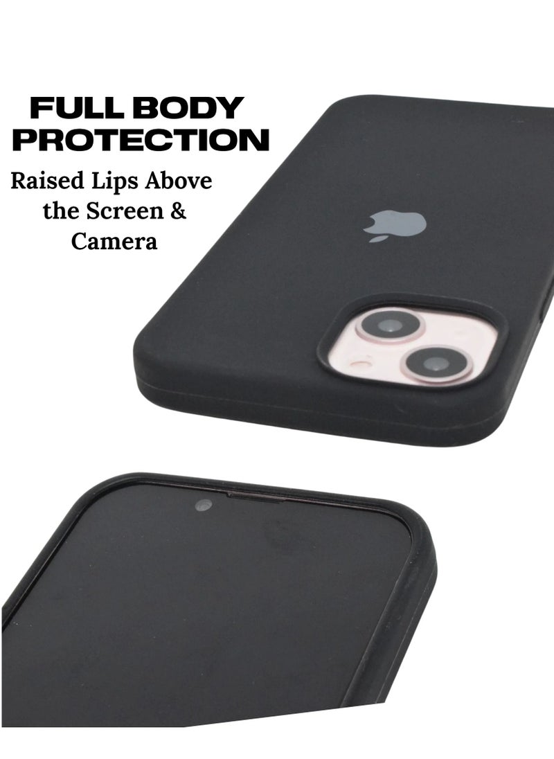 BORTONY - iPhone 15 Plus Case Cover Liquid Gel Silicone Rubber Soft Silky Touch Anti Scratch Shockproof Protective Cover 6.7 Inch - Image 1