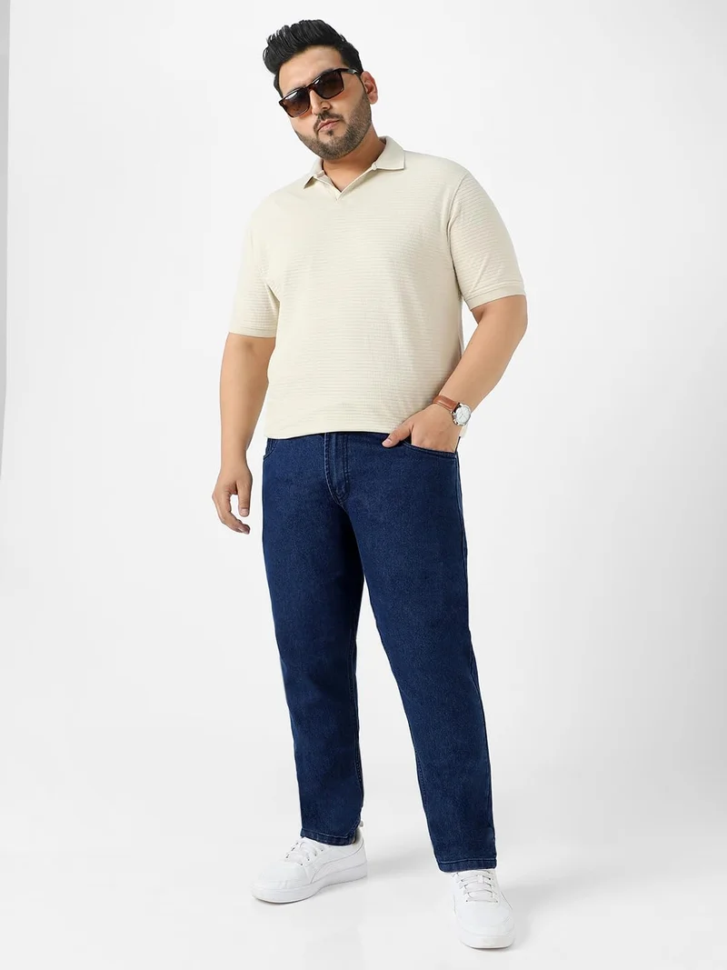 Urbano Fashion  Urbano Plus Men's Blue Regular Fit Denim Jeans Stretchable  | Best Price UAE