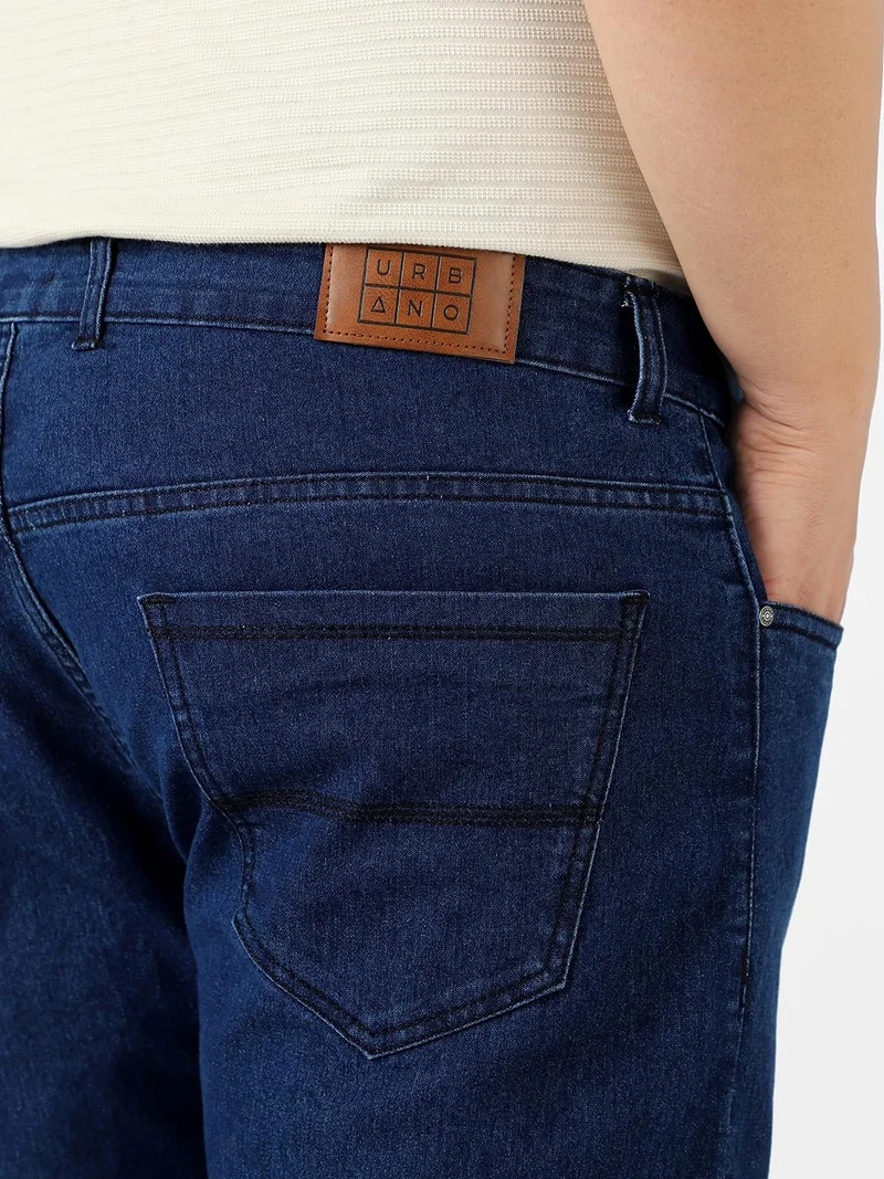 Urbano Fashion  Urbano Plus Men's Blue Regular Fit Denim Jeans Stretchable  | Best Price UAE