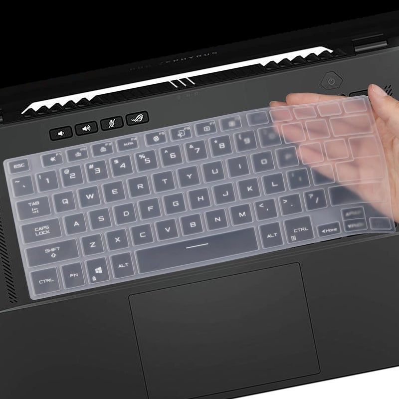 MUBUY-GOL Keyboard Cover for ASUS ROG Zephyrus G14 G15 GA402 G402RJ GA503 GA503QR/QS/QM, ROG Zephyrus M16 GU603HM, 15.6" ASUS TUF Dash 15/F15 TUF516PE FX516PM FX516PR, ROG Flow X13 GV301QH (Clear) - Image 1