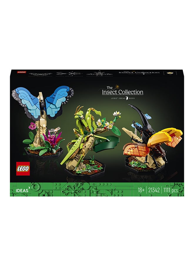 LEGO - Ideas The Insect Collection 21342 Collectible Building Set For Adults; Fun Gift For Nature-Lovers, With Life-Size Display Models Of A Blue Morpho Butterfly, Hercules Beetle And Chinese Mantis (1,111 Pieces) - Image 1