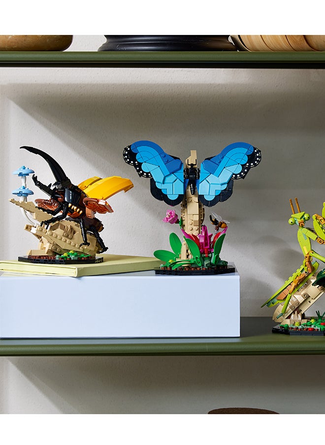 LEGO - Ideas The Insect Collection 21342 Collectible Building Set For Adults; Fun Gift For Nature-Lovers, With Life-Size Display Models Of A Blue Morpho Butterfly, Hercules Beetle And Chinese Mantis (1,111 Pieces) - Image 1