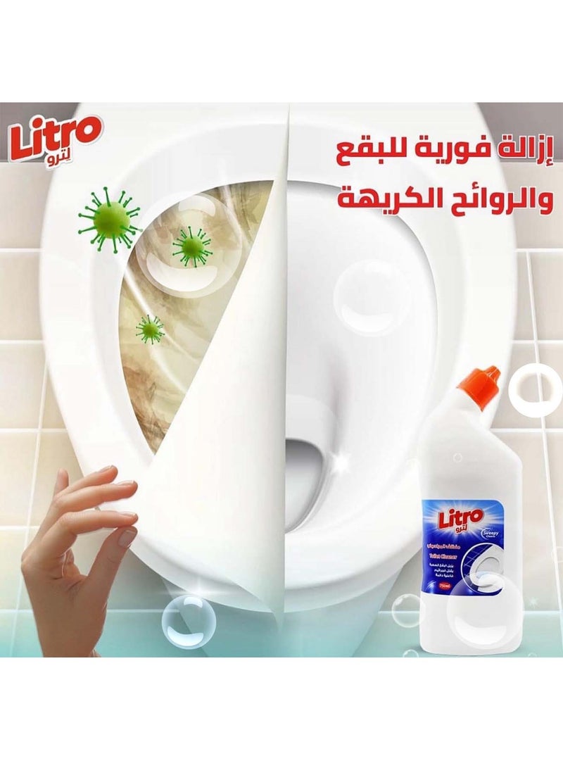 Litro Bathroom Cleaner 750ml – Toilet Cleaner & Disinfectant – Powerful Limescale & Stain Remover with Long Lasting Fresh Fragrance - Image 3