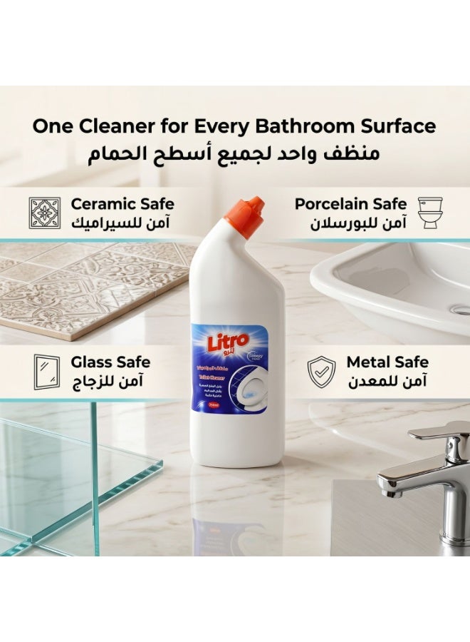 Litro Bathroom Cleaner 750ml – Toilet Cleaner & Disinfectant – Powerful Limescale & Stain Remover with Long Lasting Fresh Fragrance - Image 4