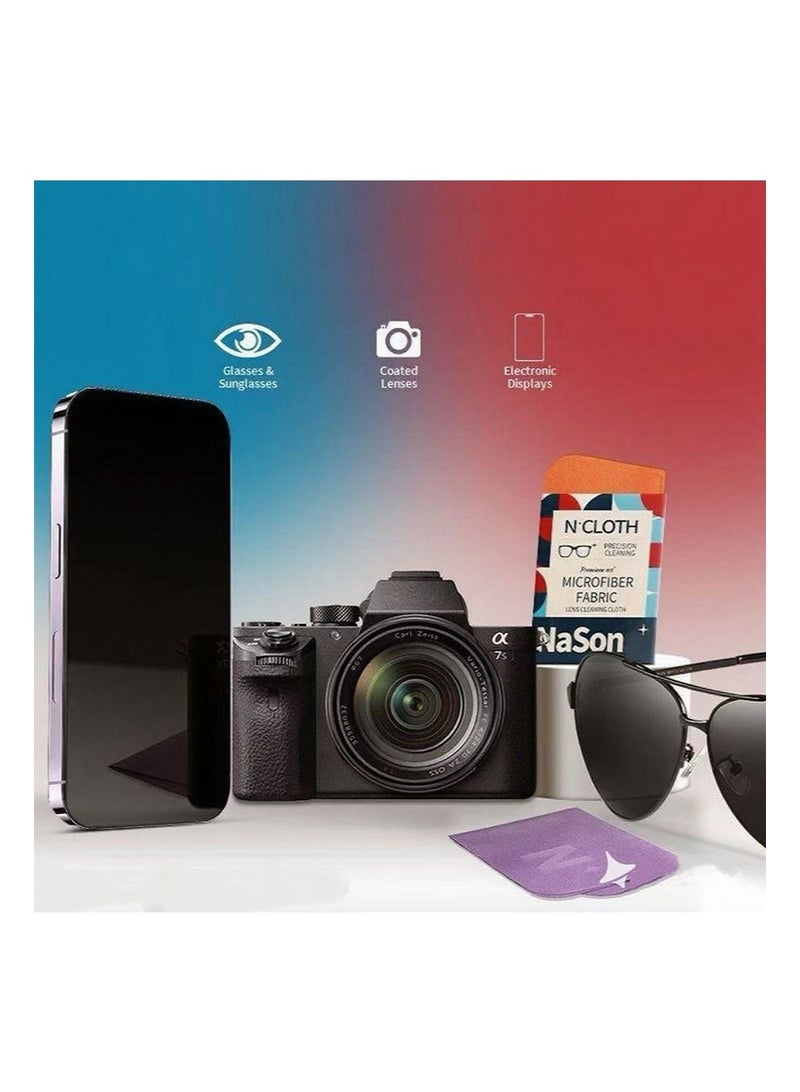 NaSon Eyeglass Lens Cleaning Kit，60ml Travel Size Lens Cleaning Spray Bottle + 1 Microfiber Cleaning Cloth，Suitable for Glasses And Electronics（Purple） - Image 5