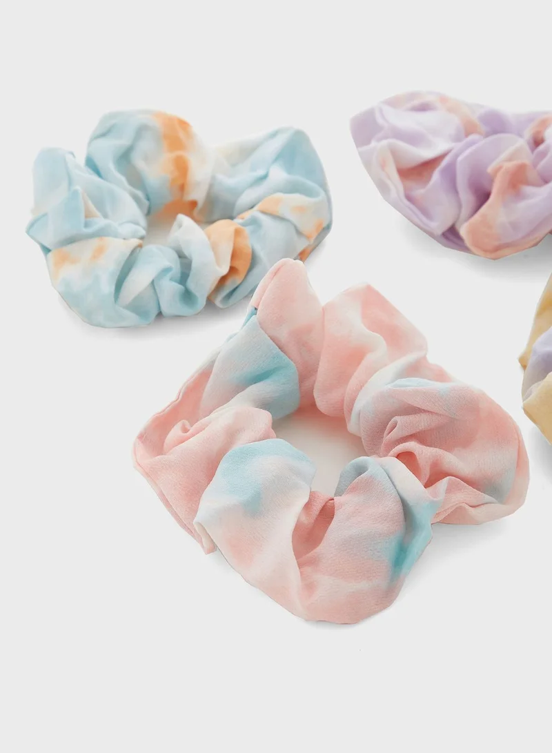 Ginger Pack Of 4 Tie Dye Scrunchies