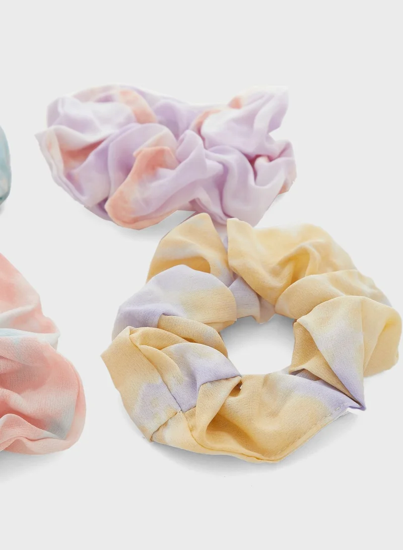 Ginger Pack Of 4 Tie Dye Scrunchies