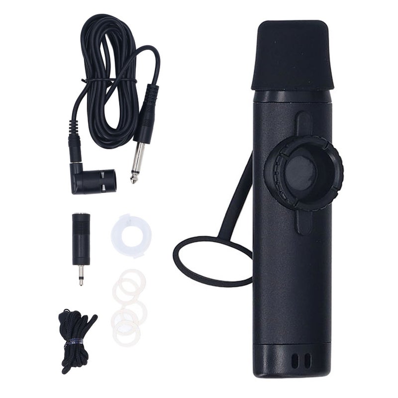 Electric Kazoo: Black Aluminum Alloy, Premium Metal Construction - Equipped With Pickup, Portable Design for Professional Performances, Music Enthusiasts of All Levels - Image 1