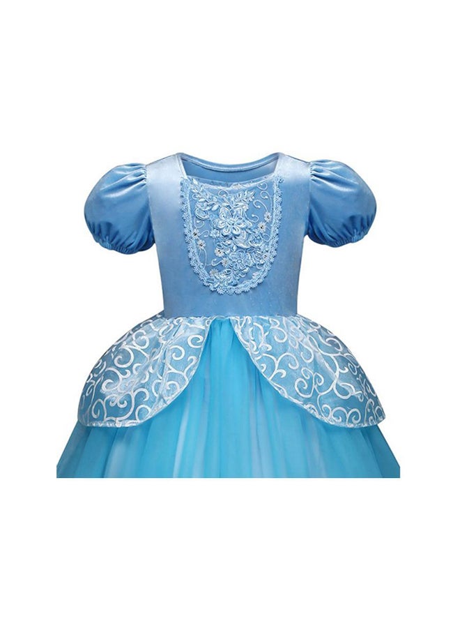 Beauenty Princess Cinderella Breathable Partywear Fancy Dress Cosplay Costume For Girls 120cm - Image 3