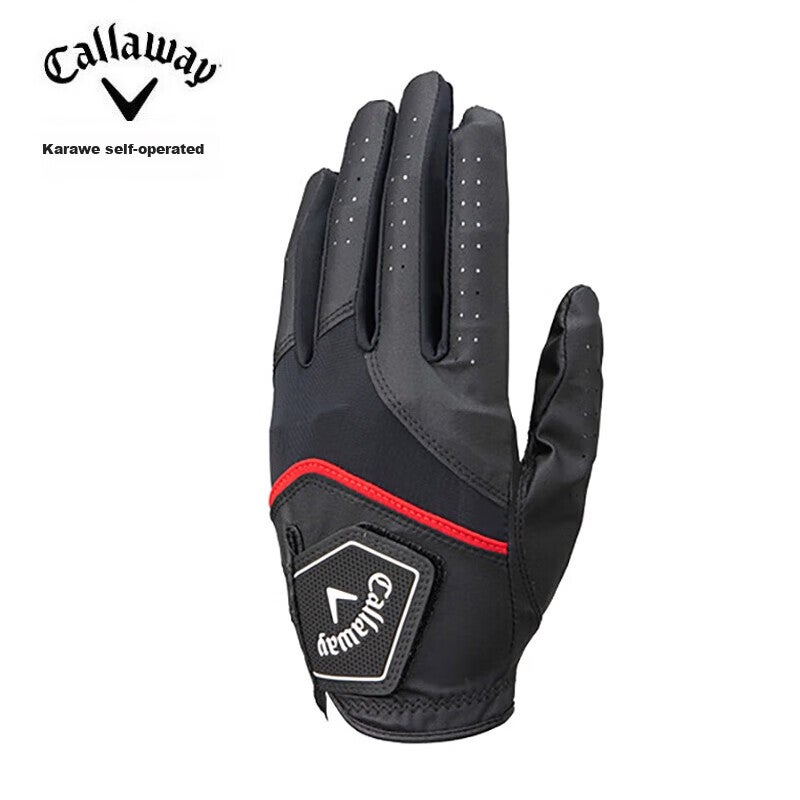 Callaway Golf Glove for Men, WARBIRD Anti-Slip Comfortable Wear-Resistant Sweat-Absorbing Breathable Left Hand Single New Style Black And Red 23 - Image 2