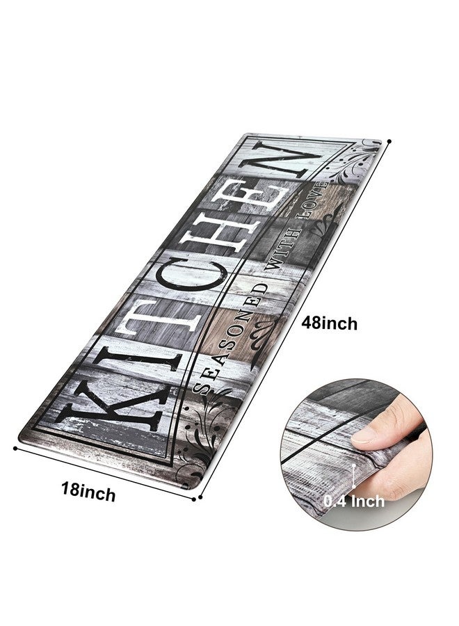 ASPMIZ ASPMIZ Farmhouse Kitchen Floor mats Cushioned Anti Fatigue, Non Slip Kitchen Runner Rug Memory Foam Washable, Personalized Standing Desk Mat Waterproof PVC Comfort Mat for Home Office Sink, 18" x 48" - Image 5
