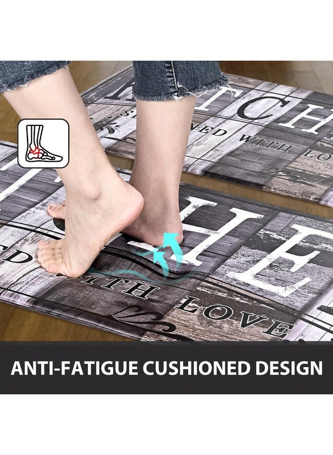 ASPMIZ ASPMIZ Farmhouse Kitchen Floor mats Cushioned Anti Fatigue, Non Slip Kitchen Runner Rug Memory Foam Washable, Personalized Standing Desk Mat Waterproof PVC Comfort Mat for Home Office Sink, 18" x 48" - Image 3