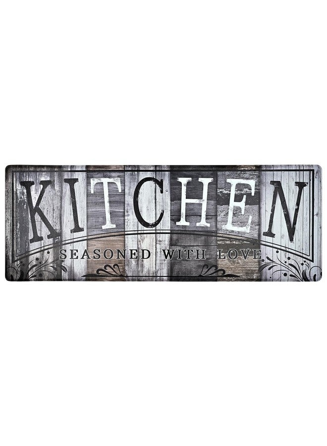ASPMIZ ASPMIZ Farmhouse Kitchen Floor mats Cushioned Anti Fatigue, Non Slip Kitchen Runner Rug Memory Foam Washable, Personalized Standing Desk Mat Waterproof PVC Comfort Mat for Home Office Sink, 18" x 48" - Image 1