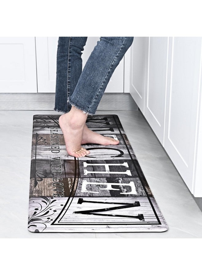 ASPMIZ ASPMIZ Farmhouse Kitchen Floor mats Cushioned Anti Fatigue, Non Slip Kitchen Runner Rug Memory Foam Washable, Personalized Standing Desk Mat Waterproof PVC Comfort Mat for Home Office Sink, 18" x 48" - Image 2